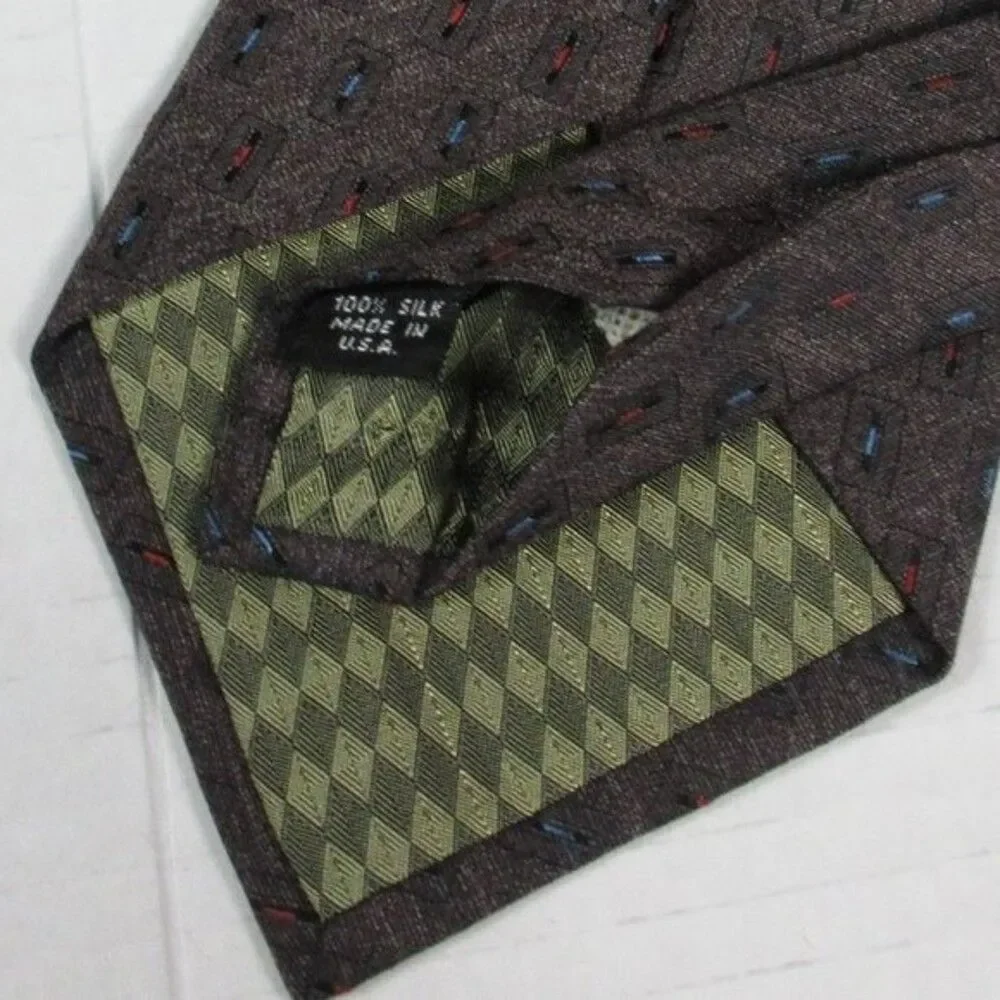 PIATTELLI UOMO Men's 100% Silk Tie Made in U.S.A. 56.5‎ Inches